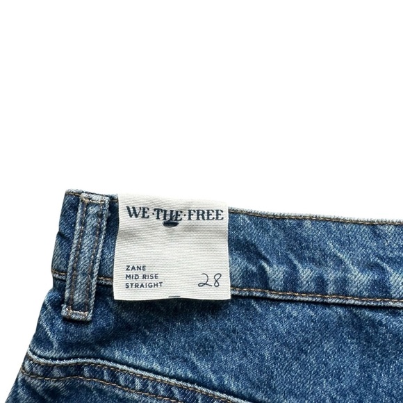 NWT Free People We the Free Zane Relaxed Slim Straight Jeans Mellow Blue 28 - Picture 8 of 12